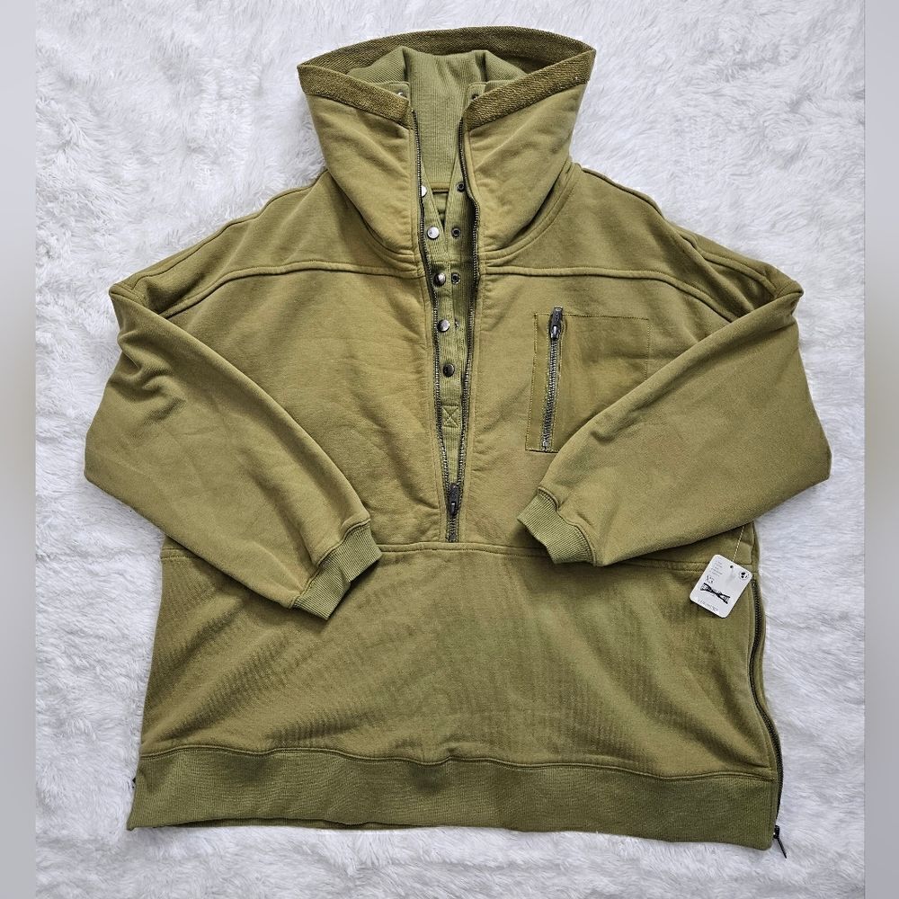 Free People Movement Venture Pullover Army